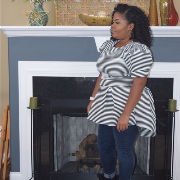 Tops - Stripe flare top